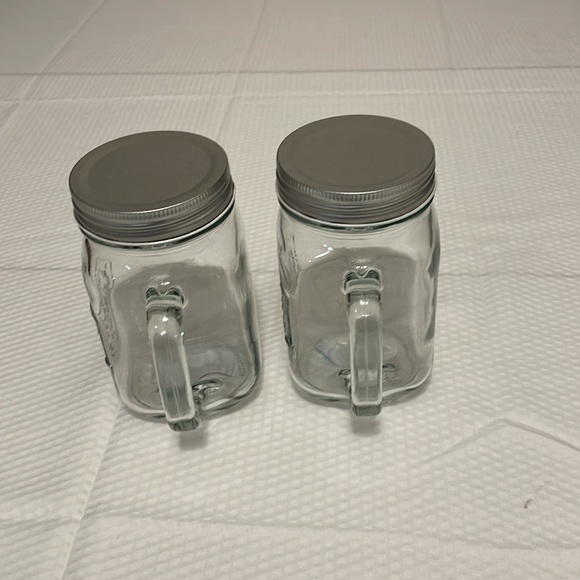 Set of two Estilo Mason Drinking Jar with Lid and handle. - Picture 2 of 6